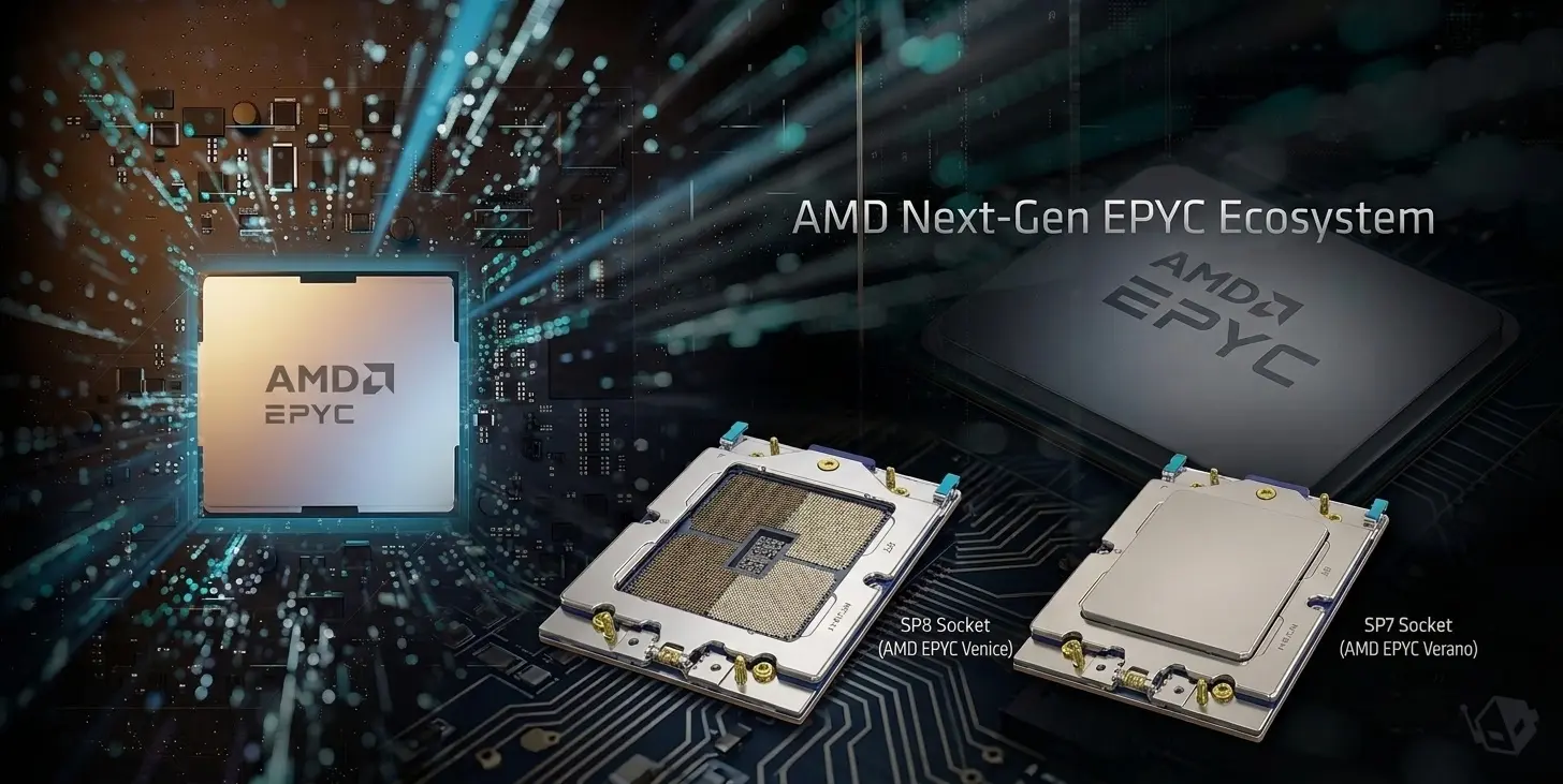 AMD EPYC Venice and Verano CPU series announcement graphic