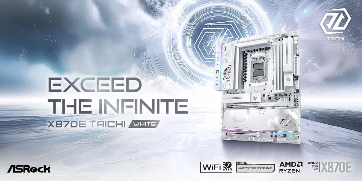 ASRock X870E Taichi White Motherboard Announced: First All-White Taichi Board