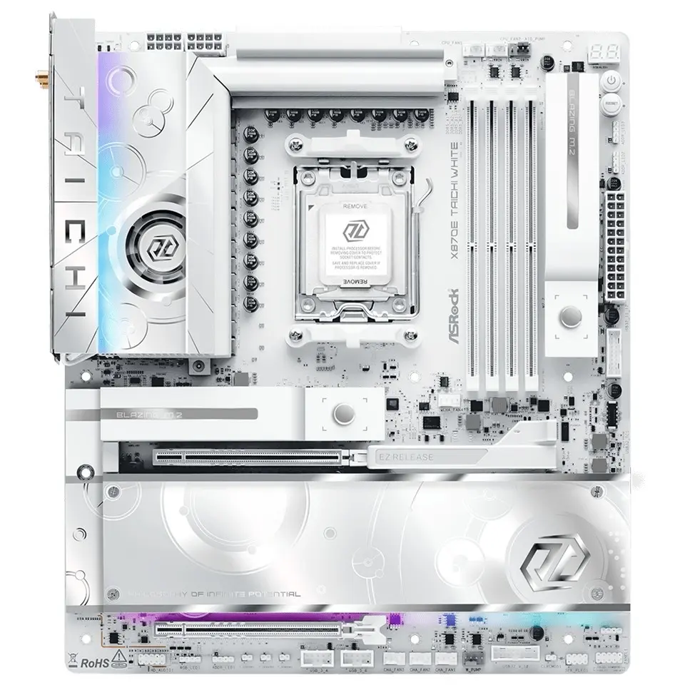 ASRock X870E Taichi White rear I/O panel