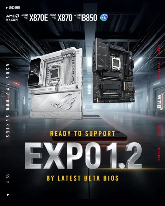 ASUS X870 Motherboards Gain EXPO 1.2 Support with New Ultra-Low Latency Mode