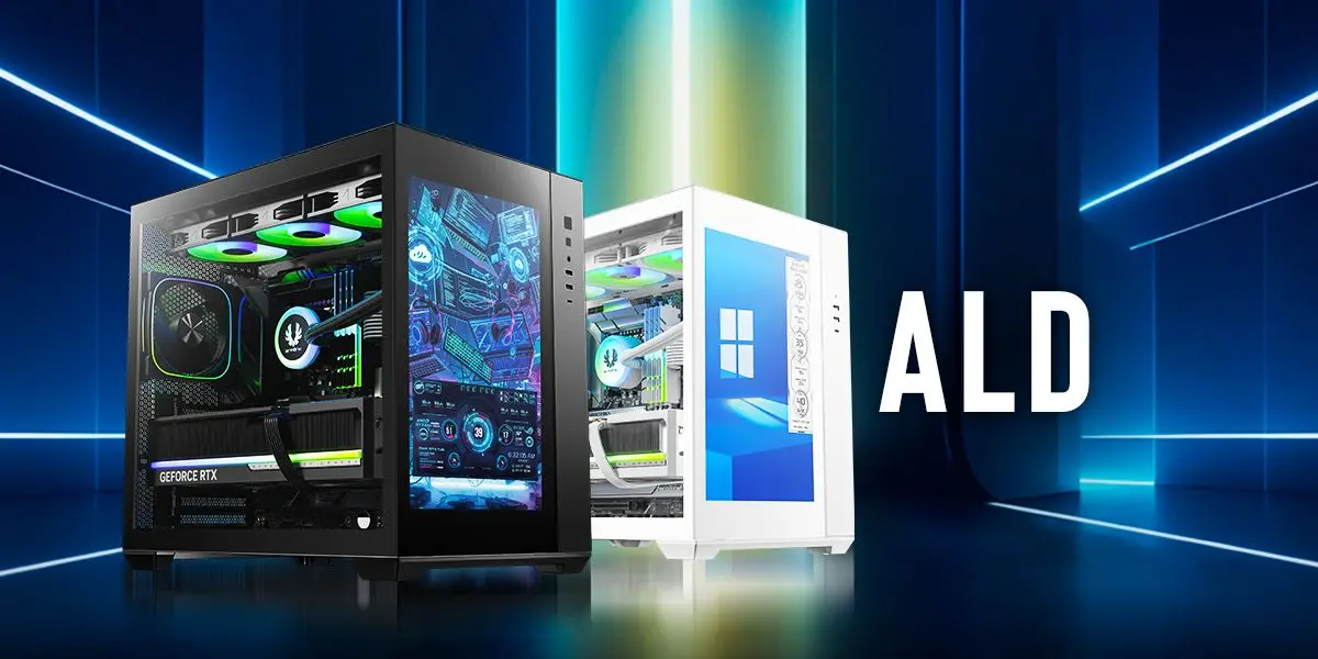 BitFenix ALD mid-tower case front panel with 14-inch IPS display