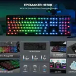 EPOMAKER HE108 Full-Size Keyboard Review: Hall Effect Magnetic Switches