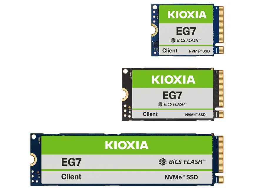 Kioxia unveils EG7 PC OEM SSD: BiCS8 QLC, 7000MB/s read, 2048GB