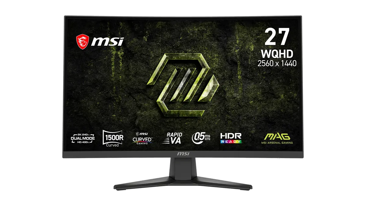 MSI MAG 275CQDF X24 Dual Mode Monitor: 2K 240Hz or HD 400Hz