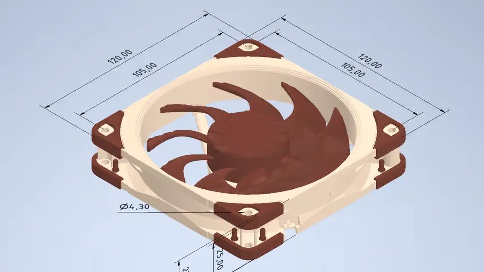 Noctua NF-A12x25 G2 CAD Files Released for 3D Printing