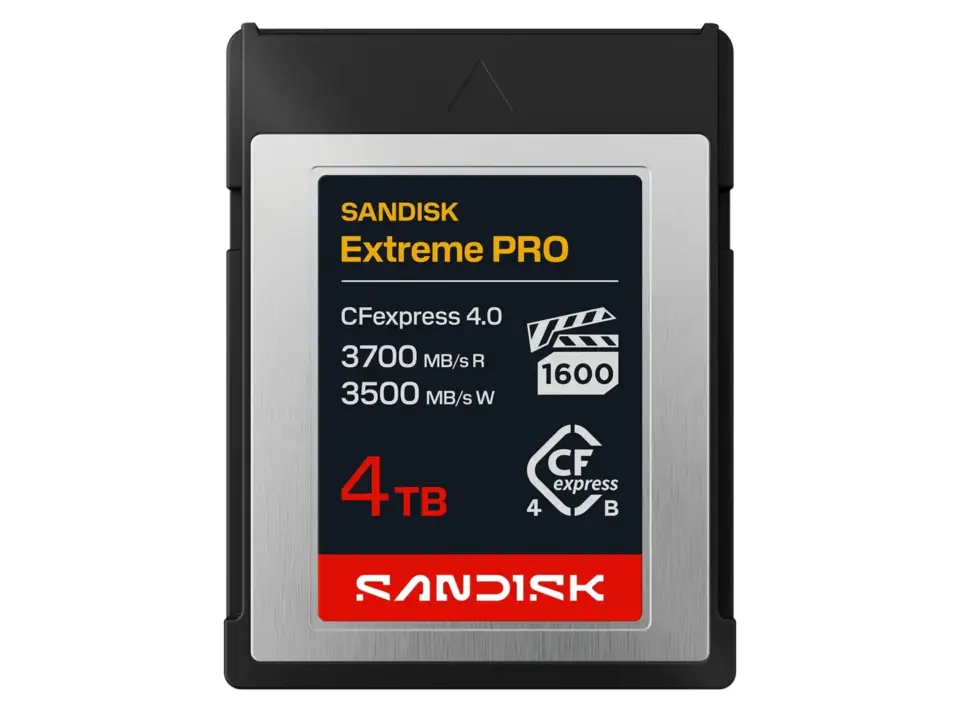 Sandisk Extreme PRO CFexpress 4.0 Type B Storage Card Announced with up to 4TB Capacity