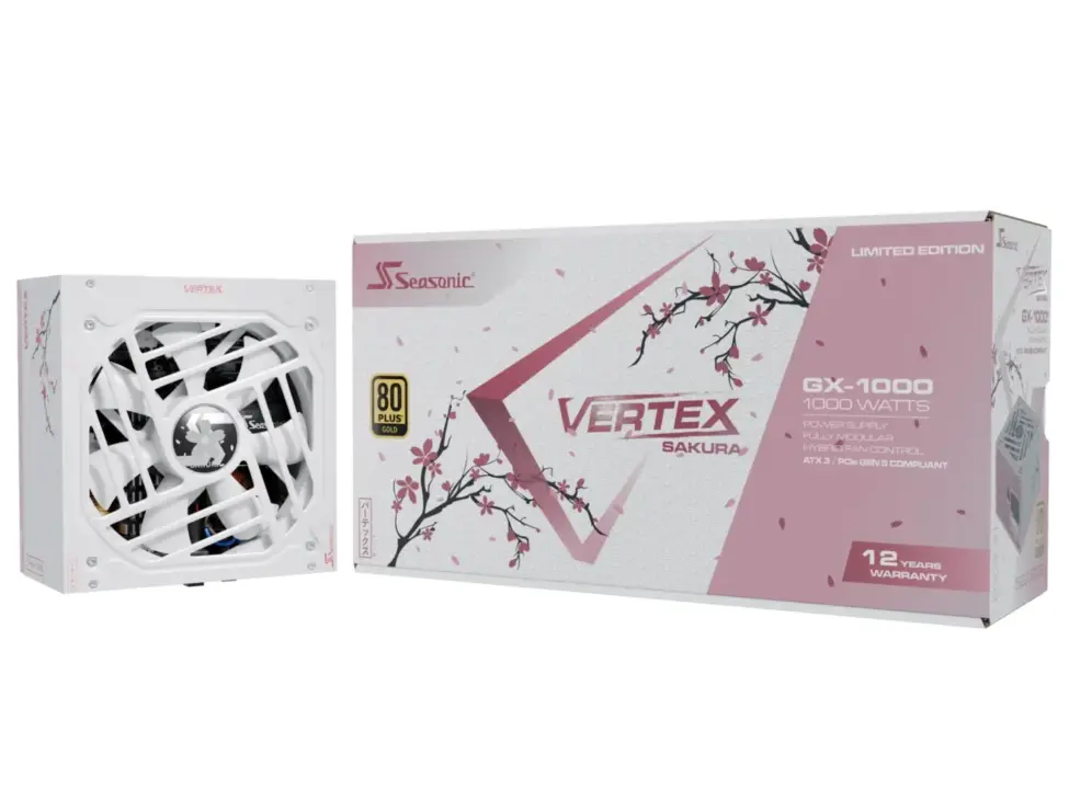 Seasonic Launches Focus GX-1000 ATX 3.1 Sakura Edition PSU