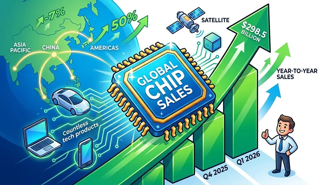 Global Semiconductor Market Sales Jump 25% in Q1 2026