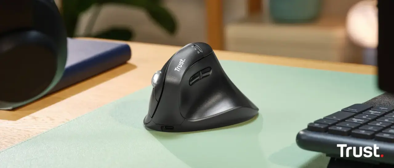 Trust Vyran Unveils 50-Degree Vertical Ergonomic Mouse with 4800 DPI
