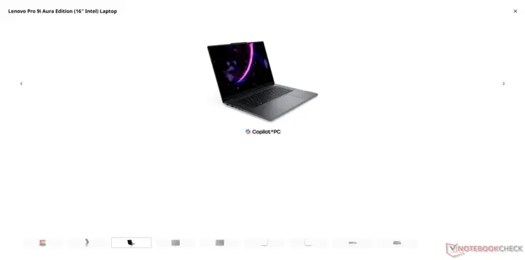 Lenovo Pro 9i 16 Aura Edition business laptop view