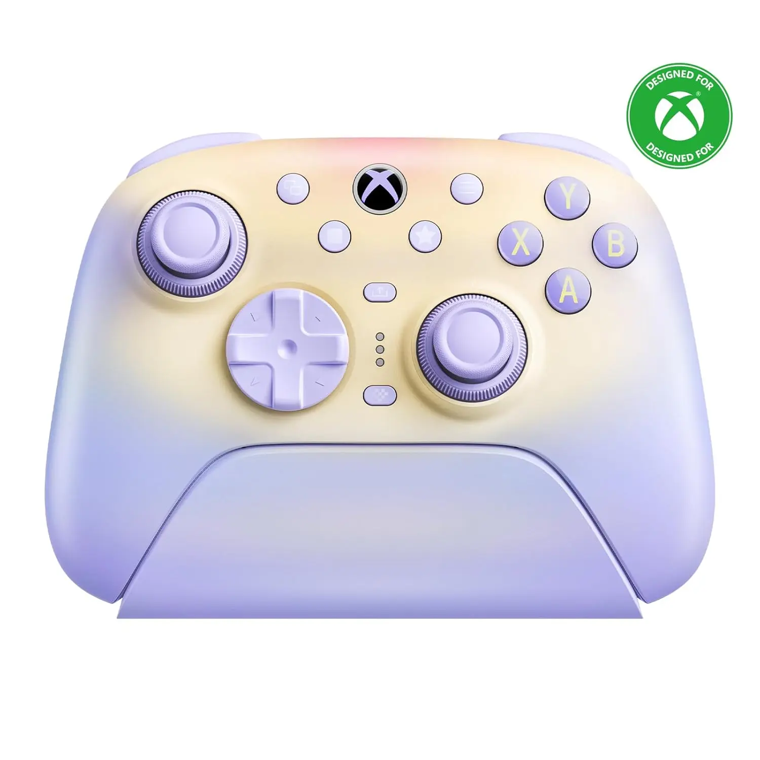 8BitDo Ultimate 3 Lavender Edition controller with charging dock