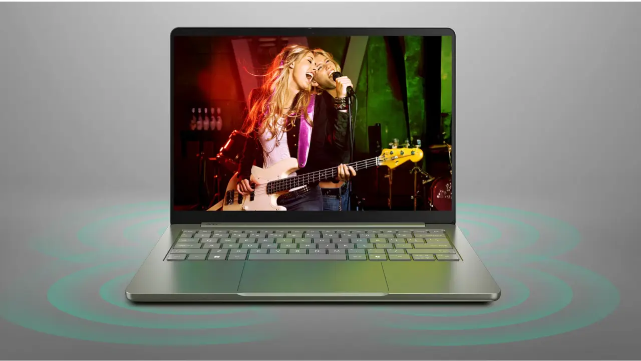 Acer Swift Air 14 laptop in Sage Green color