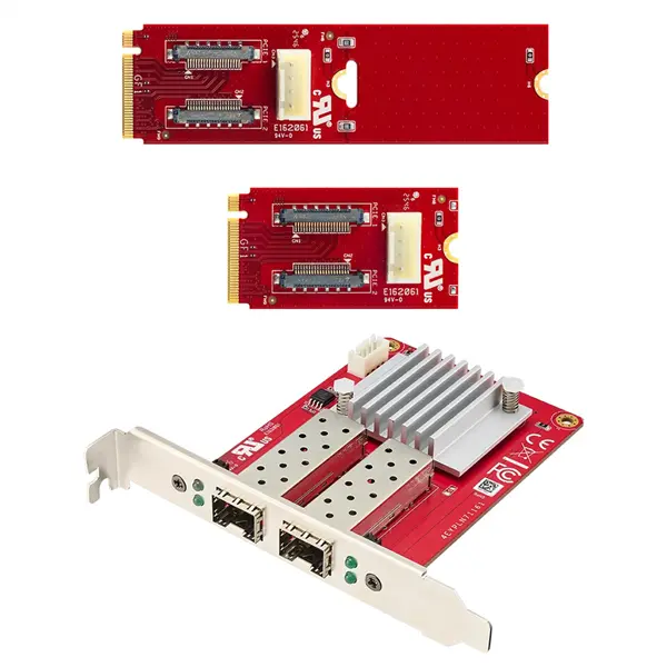 Advantech EGPL-T203 M.2 dual-port 10GbE network card with Intel controller support for industrial wide temperature range from -40C to 85C.