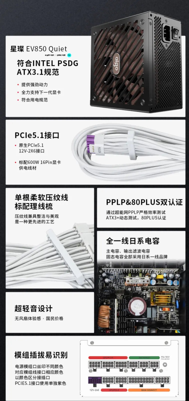 aigo EV Quiet internal components and construction details