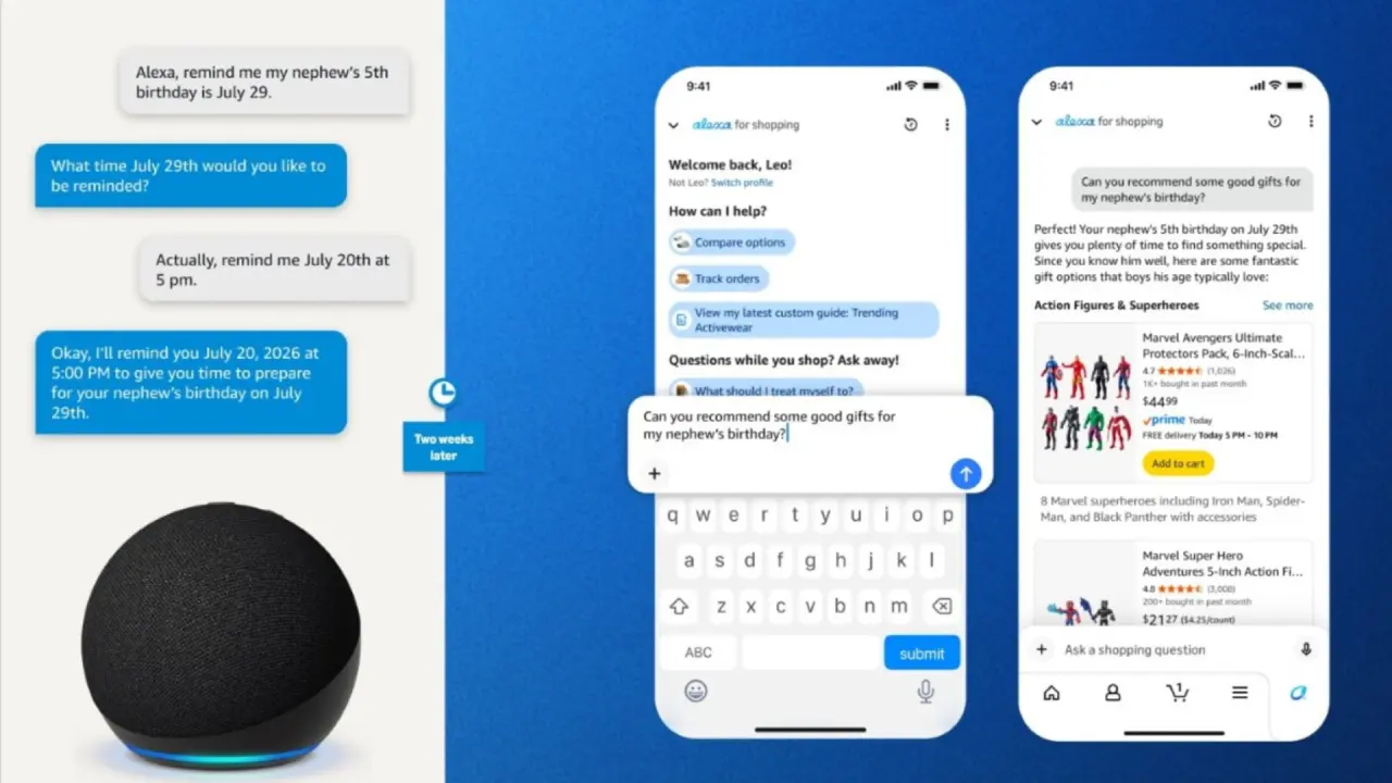 Amazon Alexa for Shopping generative AI chatbot interface