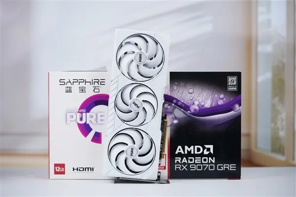 AMD RX 9070 GRE graphics card specifications including Navi 48 GPU and 12GB GDDR6 VRAM.
