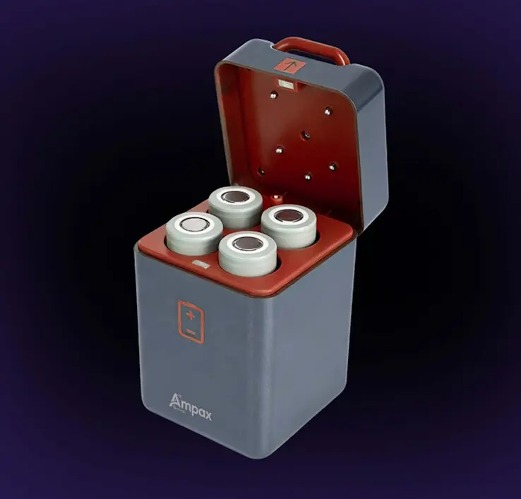 Ampax Modular Power Bank with two 21700 batteries