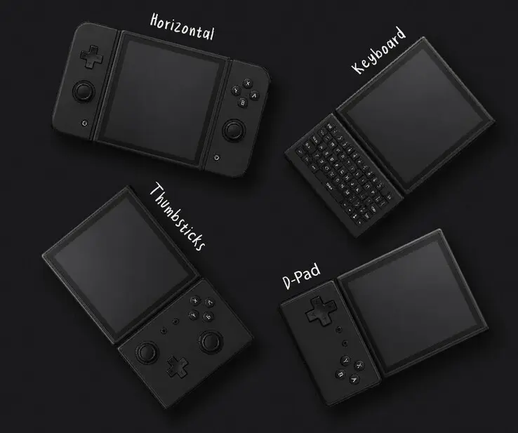 RG Modular concept featuring magnetic or rail-based attachment points for D-pad and optional modules.