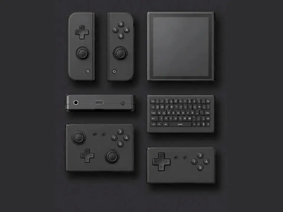 Anbernic Fan Designs Modular RG Handheld Concept With Swappable D-Pad And Keyboard Modules