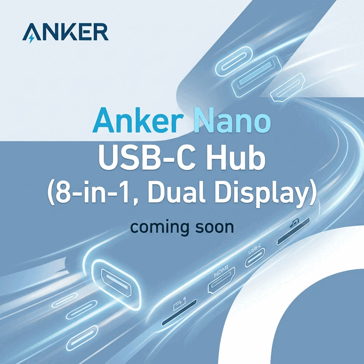 Teaser image of the Anker Nano USB-C Hub (8-in-1, Dual Display)
