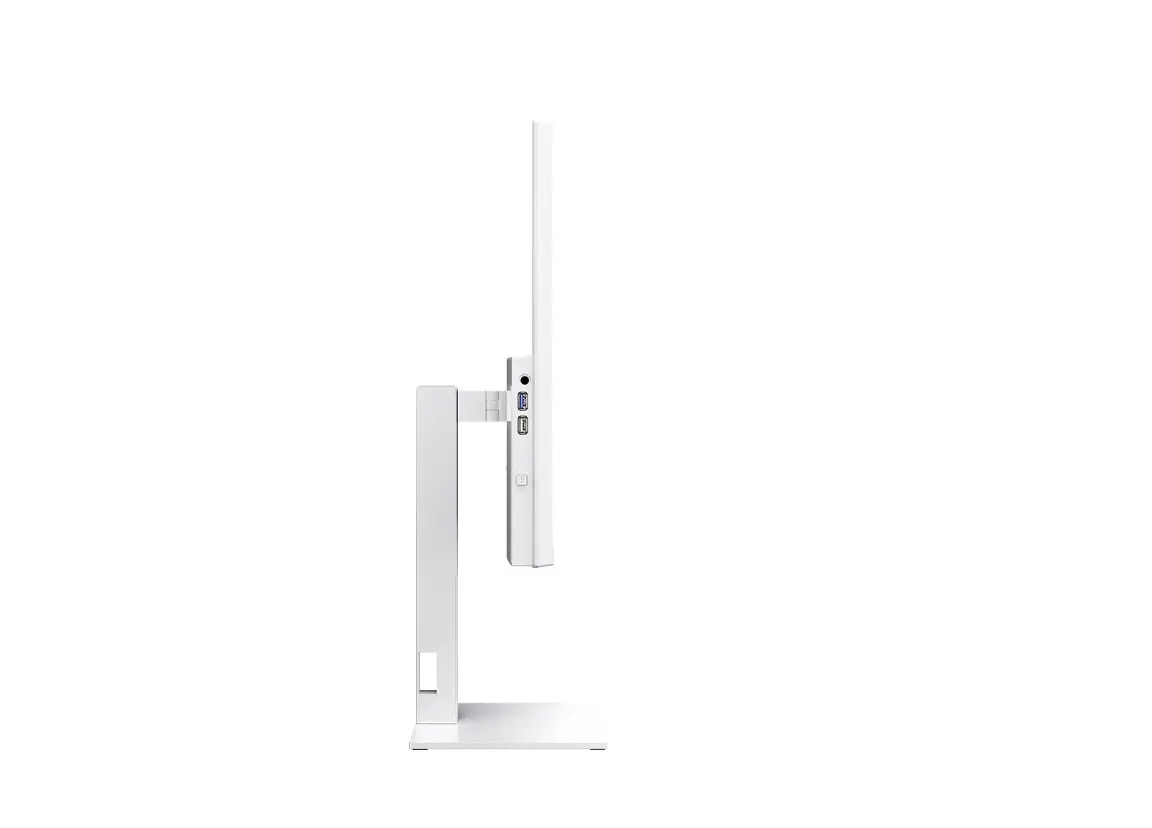 AOC U27V6RL WW monitor connectivity ports and stand