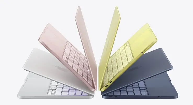 MacBook Neo laptop featuring Apple A18 Pro processor with five GPU cores