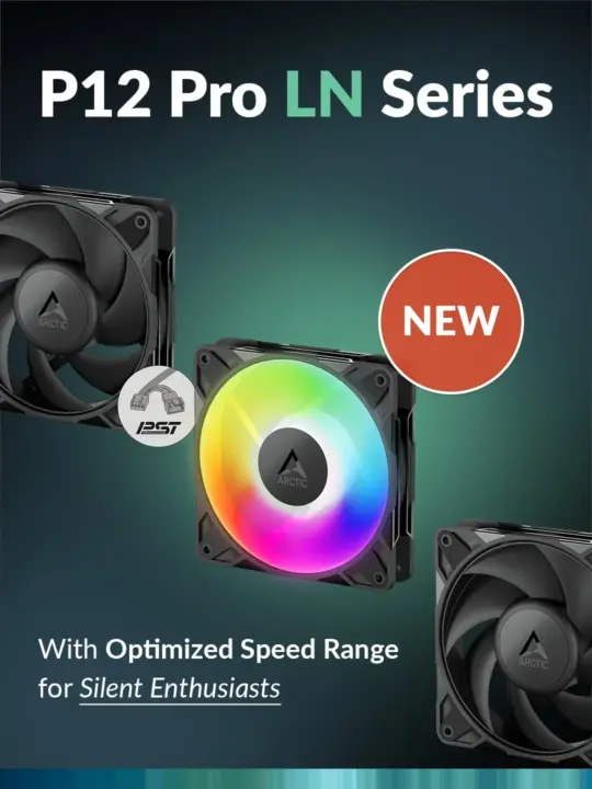 ARCTIC Launches P12 Pro LN Series Fans with Low-Noise Optimization