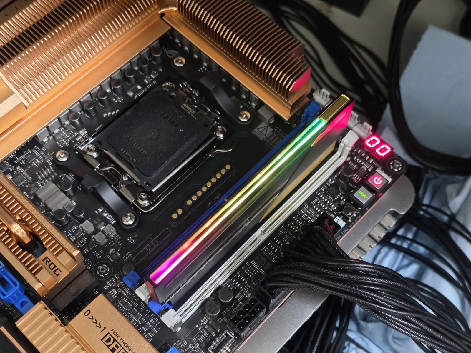 ASUS Crosshair X870E APEX motherboard used for overclocking demo