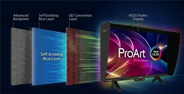 ASUS ProArt CreatorHub Pro 27 OLED SDI monitor front view