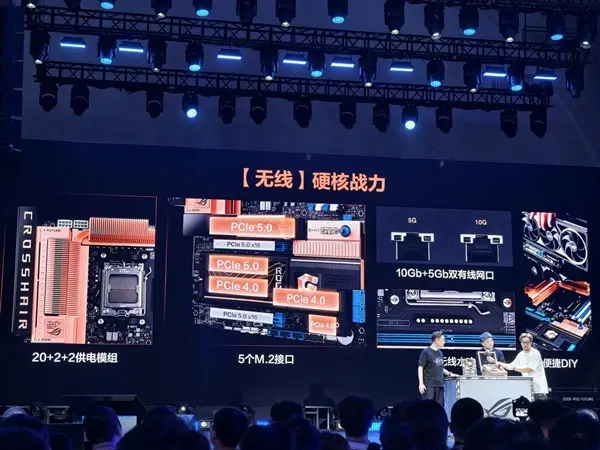 ASUS ROG CROSSHAIR 2006 motherboard with retro copper and blue-white design