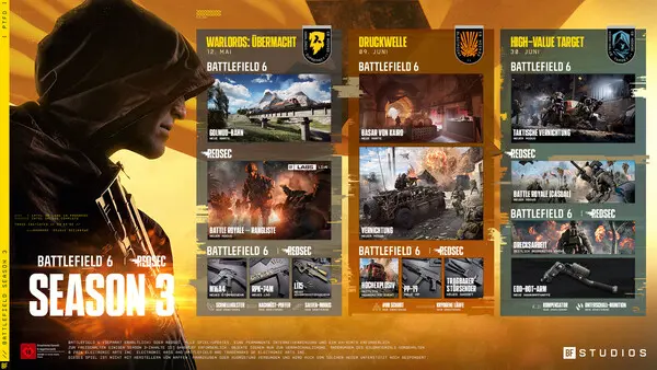 Golmud Railway and Grand Bazaar classic maps return in Battlefield 6 Season 3 update.