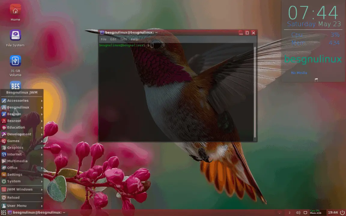 Besgnulinux 4-0 Launches with Debian Trixie Core and JWM Desktop
