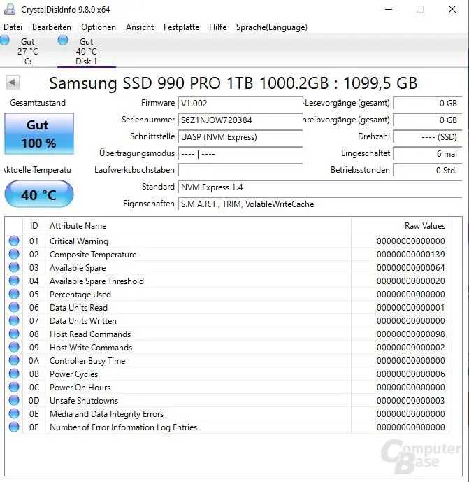 CrystalDiskInfo 9.9.0 adds fake label for counterfeit Samsung SSDs