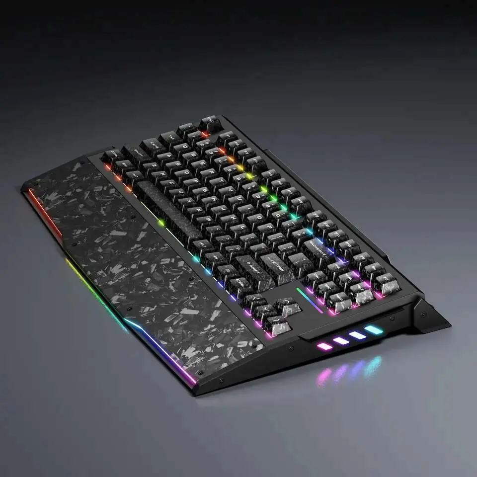 Dareu GT87 keyboard side view with detachable aluminum alloy panels
