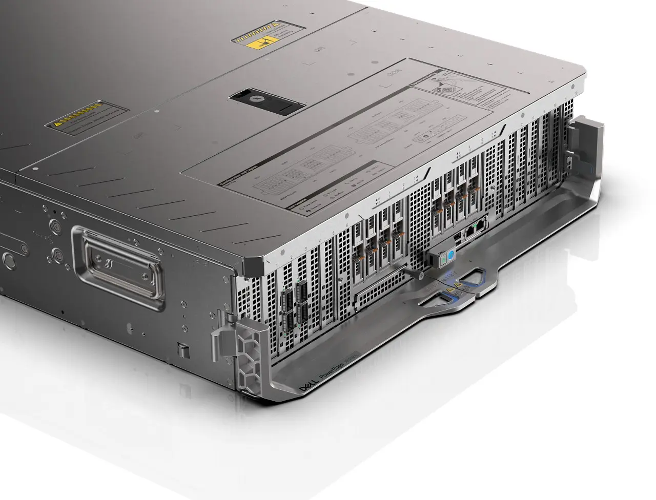 Dell AI server hardware in a data center rack