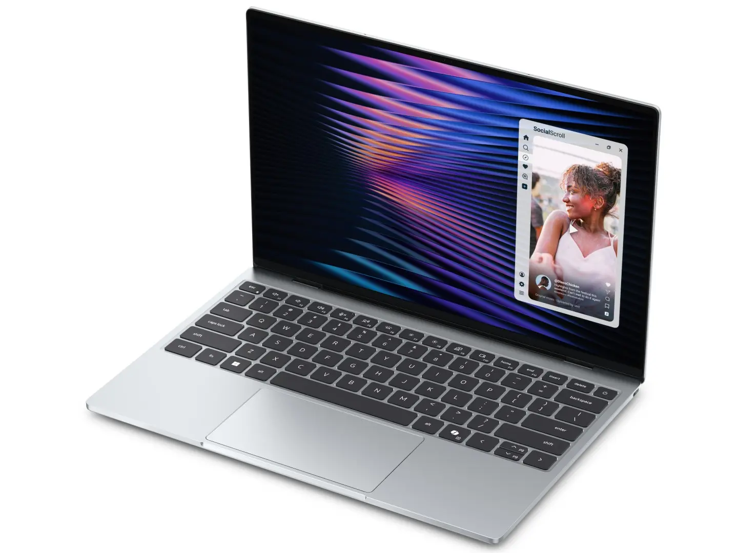 Dell XPS 13 laptop side profile showing slim design