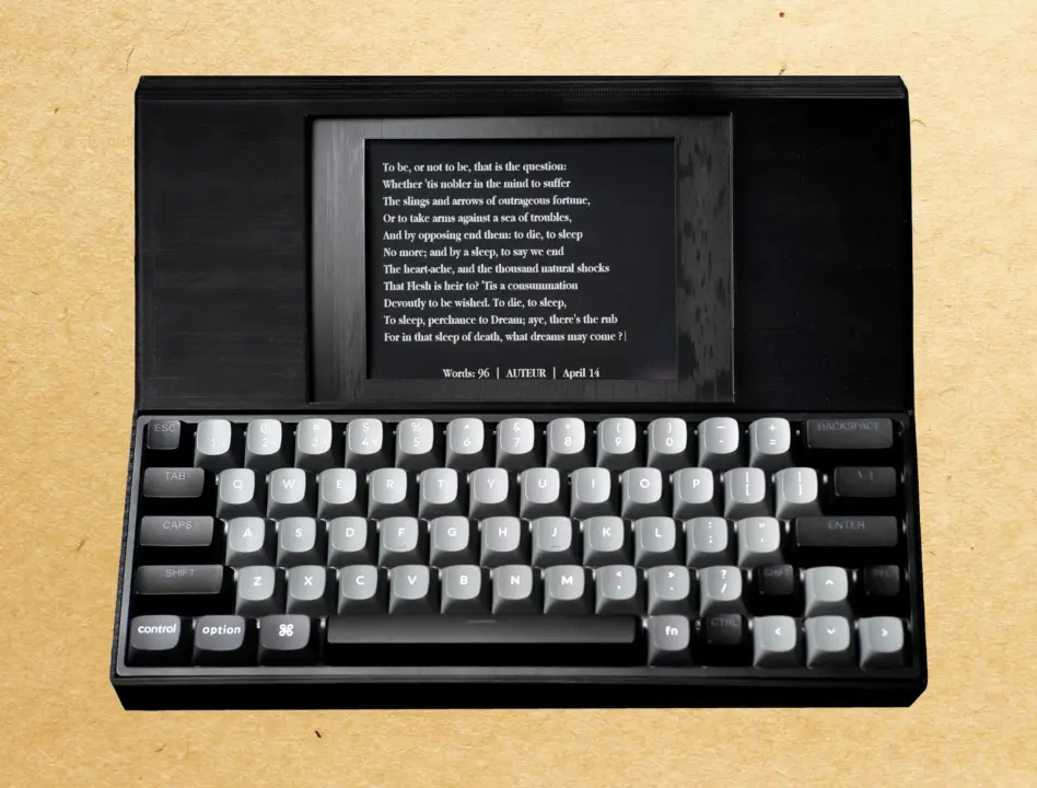 Auteur unveils e-ink typewriter with 6-inch screen and mechanical keyboard