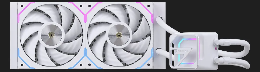 EINAREX HALOX cooler available in black and white color variants