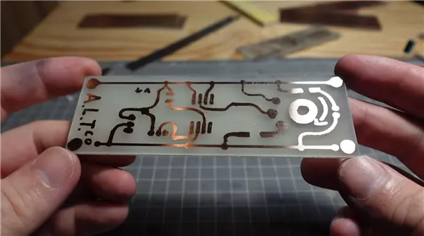 Elliot Andal Creates Hand-Drawn Art PCB with Permanent Marker and Ferric Chloride Etching