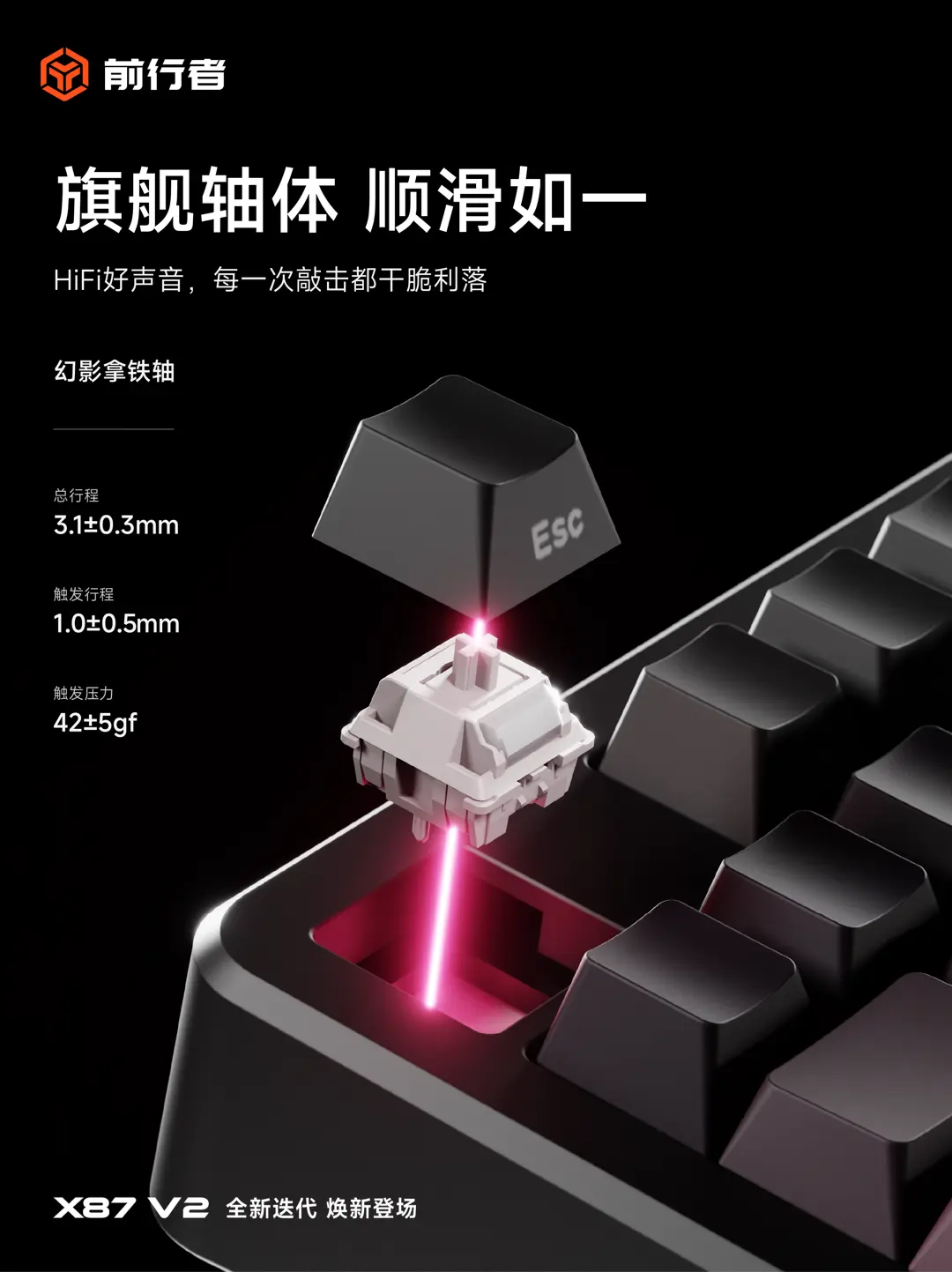 EWEADN X87 V2 TKL mechanical keyboard with RGB backlighting