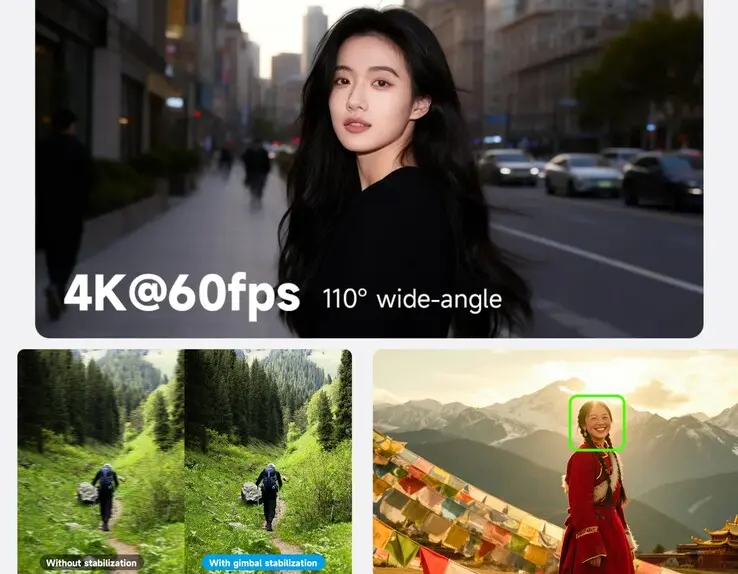 Feiyu Pocket 4 450-degree pan rotation feature