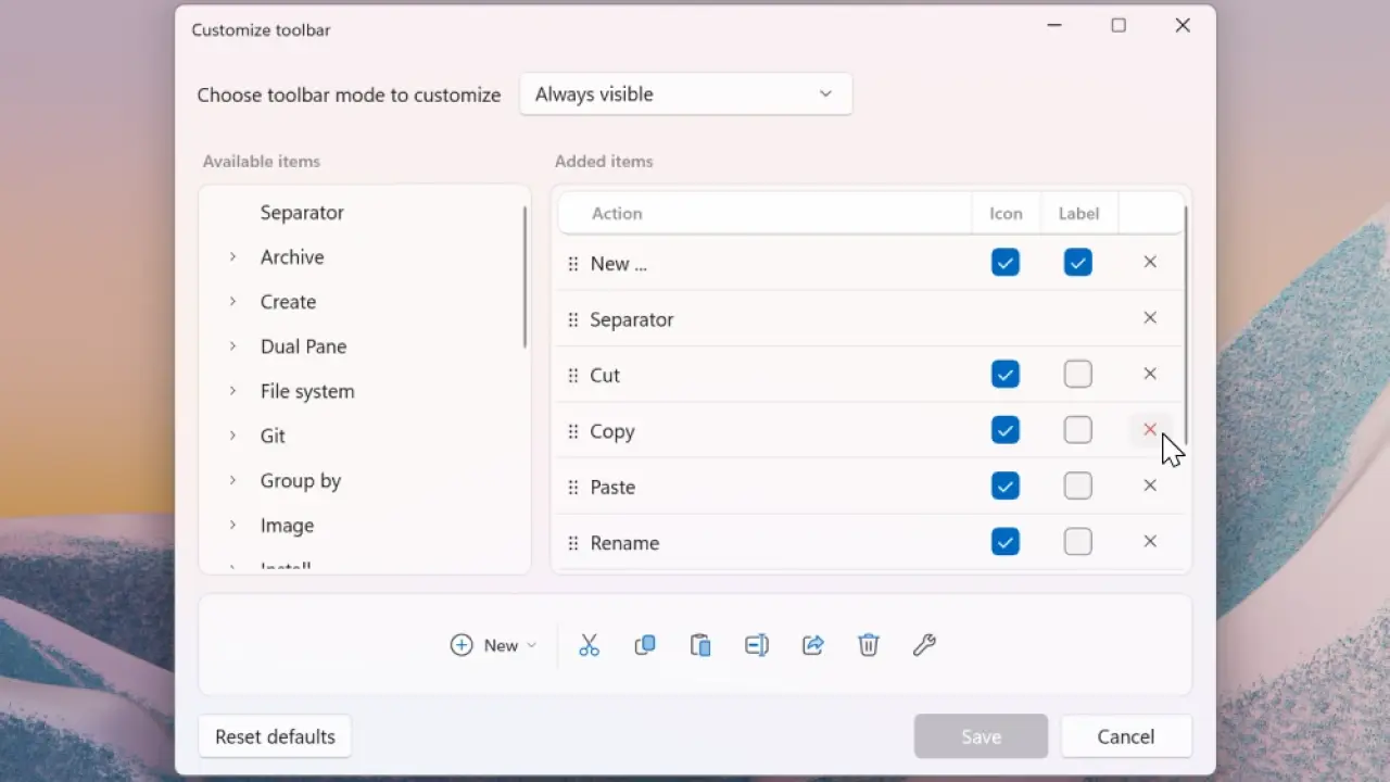 Files 4.1 Settings page with font and terminal options