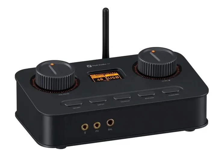 Fosi Audio C3 gaming sound card and K7 desktop DAC AMP product shot