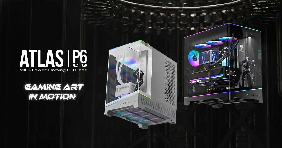 GAMDIAS ATLAS P6 CG Panoramic PC Case Revealed with Curved Glass
