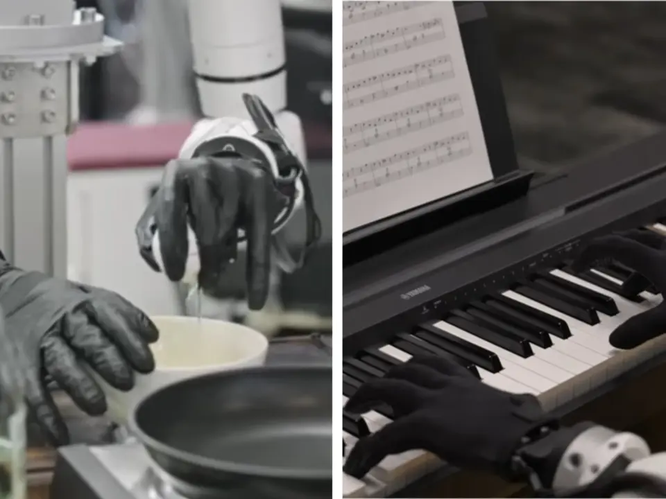 Genesis AI GENE-26.5 Robotic Hand Cracks Eggs and Plays Piano