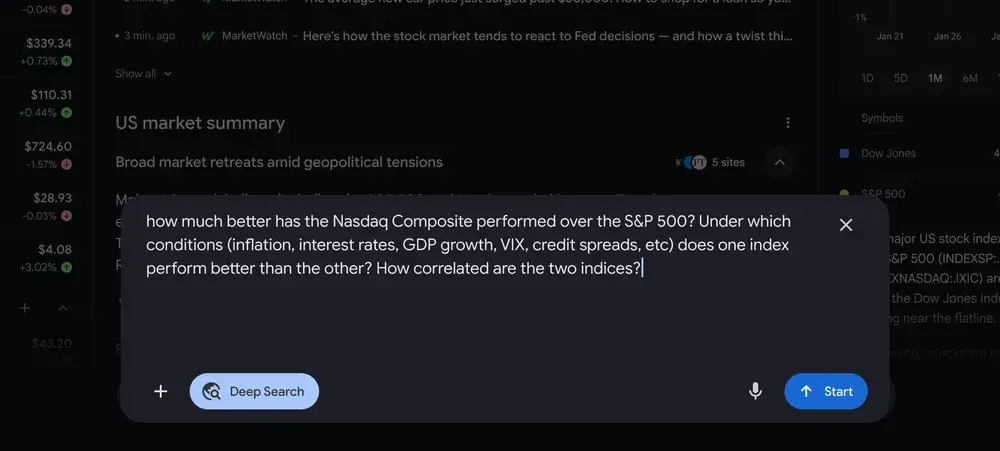 Google Finance news feed with expanded European language support