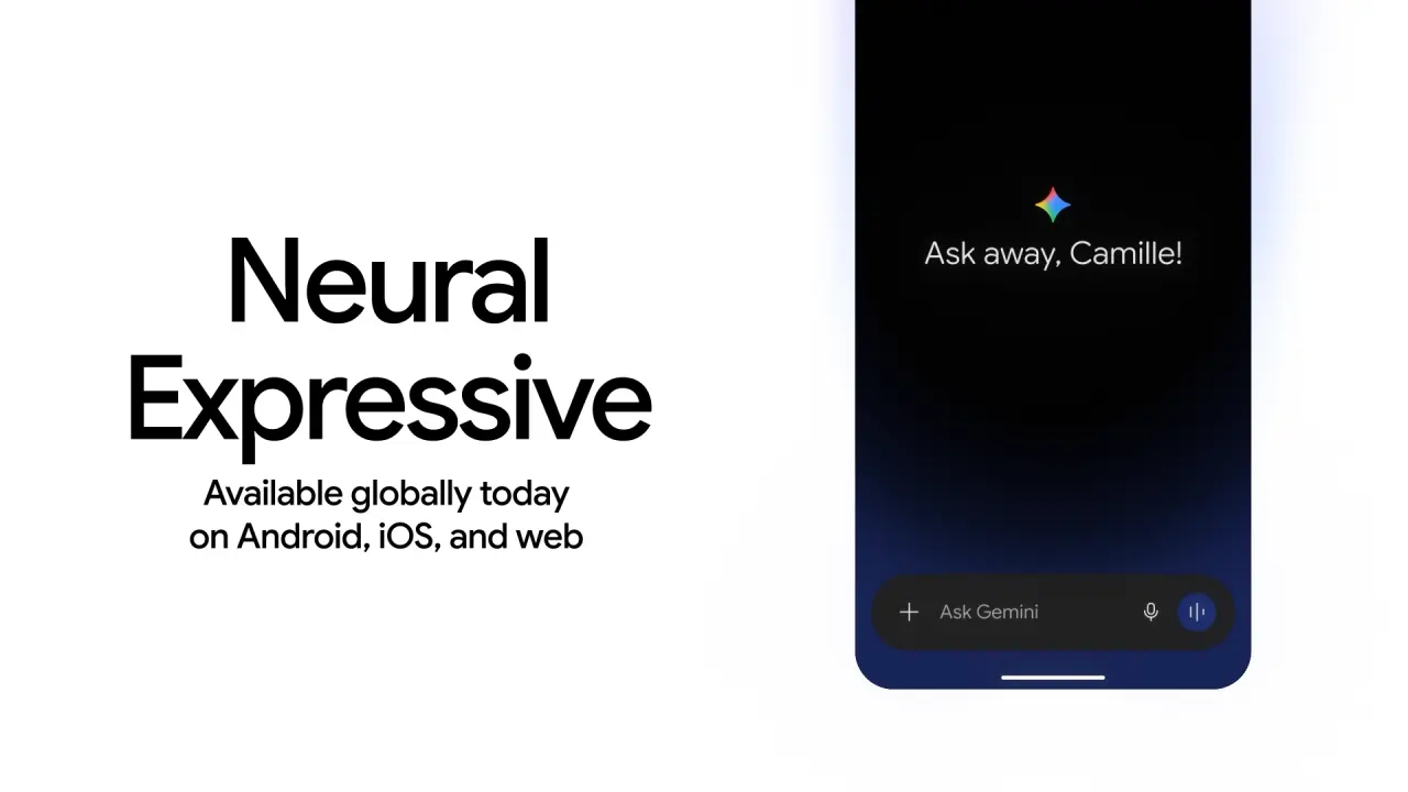 Google Gemini app Neural Expressive design language on smartphone
