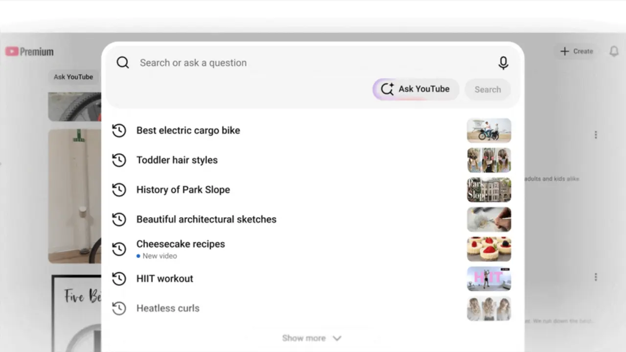 Google YouTube Ask YouTube conversational search feature