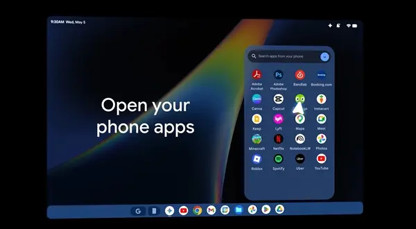 Googlebook laptop with Gemini AI integration