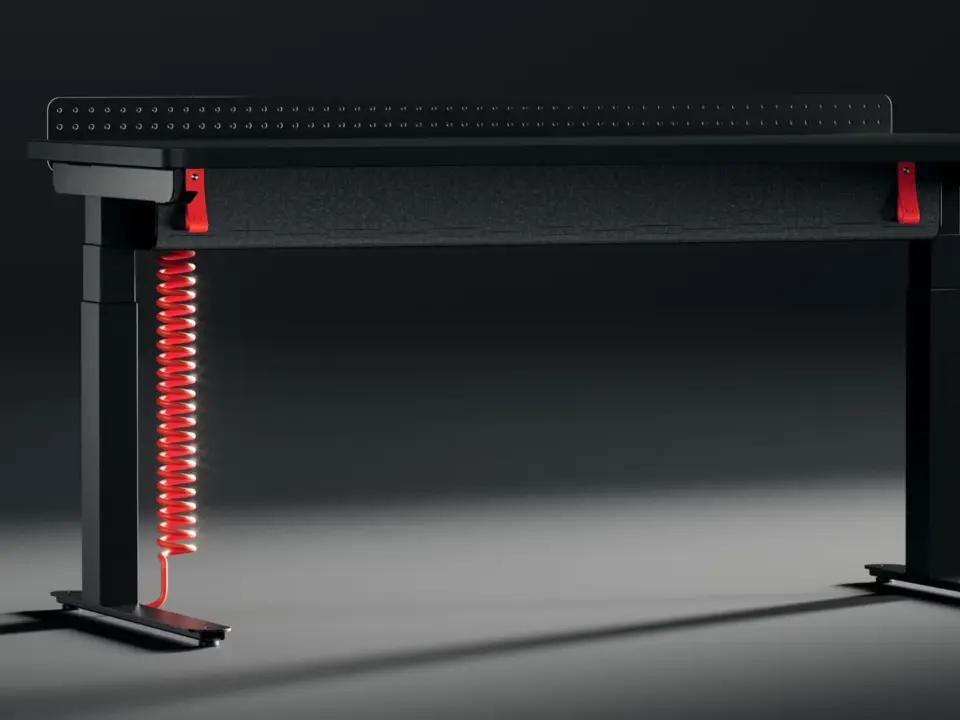 Herman Miller launches Coyl gaming desk with integrated power strip and height adjustment